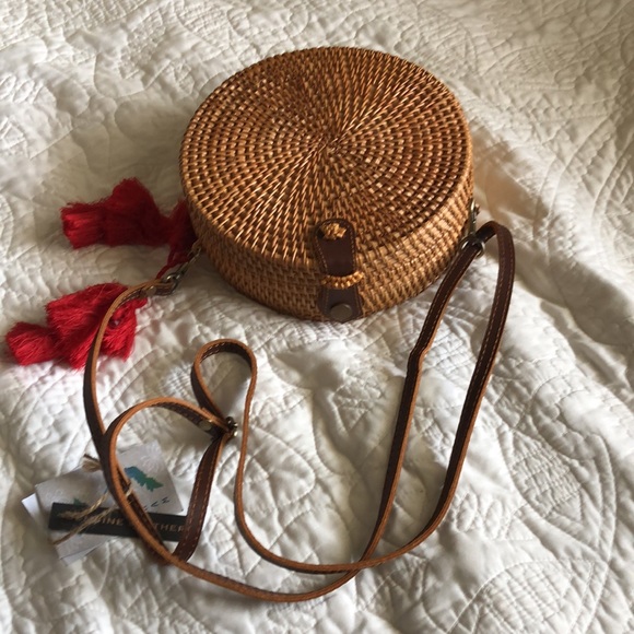 Woven wicker purse - Picture 2 of 5